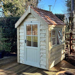 The Traditional - Luxury Shed - The Cosy Shed Co. - Luxury Shed - 4 x 6 / Black Felt Shingle / Tanalised Green