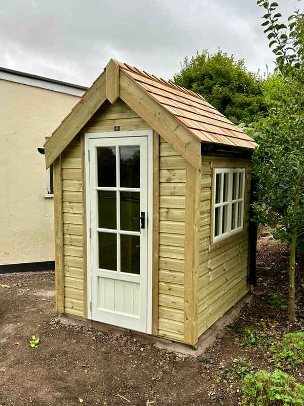 The Chalet - Premium Shed - The Cosy Shed Co. - Premium Shed - 5 x 4 / Black Felt Shingle